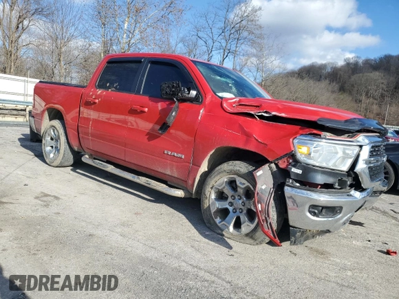 2022 Ram 1500 Big Horn with VIN 1C6RRFFG3NN455883, listed as a Copart auction lot 45040585 with 28,973 mi miles and Salvage Title. Bid and sale history available at carsss.com. Image 4.