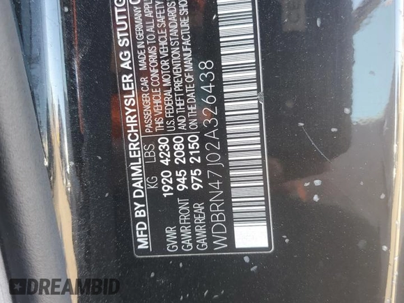 2002 Mercedes-Benz C 230/260/280/320 with VIN WDBRN47J02A326438, listed as a Copart auction lot 49215325 with 245,875 mi miles and Salvage Title. Bid and sale history available at DreamBid. Image 12.