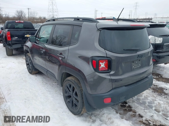 2016 Jeep Renegade Latitude with VIN ZACCJBBT7GPD59282, listed as a IAAI auction lot 41314758 with 137,369 mi miles. Bid and sale history available at carsss.com. Image 3.