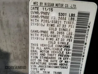 2016 Infiniti QX70 with VIN JN8CS1MU2GM670893, listed as a Copart auction lot 74888974 with Not Provided miles and Non Repairable. Bid and sale history available at DreamBid. Image 14.