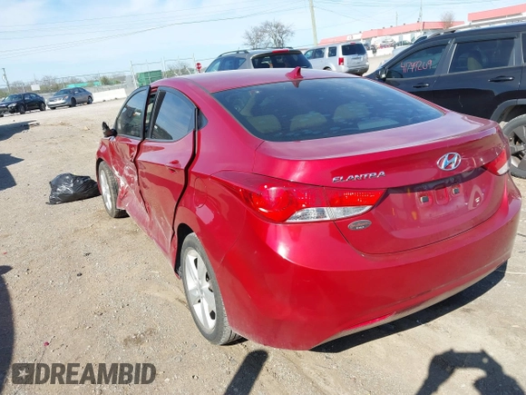 2013 Hyundai Elantra GLS with VIN KMHDH4AE4DU527562, listed as a IAAI auction lot 41848081 with 59,783 mi miles and . Bid and sale history available at DreamBid. Image 3.