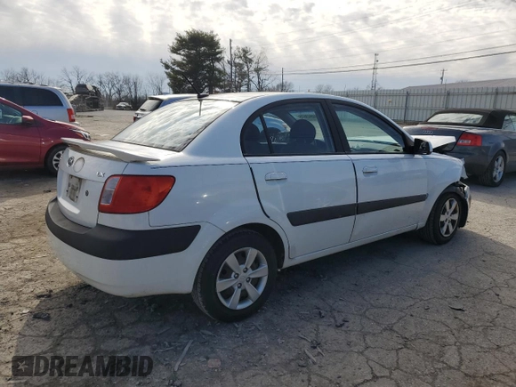 2009 Kia Rio LX with VIN KNADE223396477003, listed as a Copart auction lot 44943675 with 174,791 mi miles and Salvage Title. Bid and sale history available at carsss.com. Image 3.