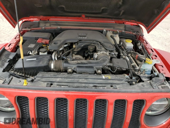 2019 Jeep Wrangler Unlimited Rubicon with VIN 1C4HJXFG4KW581967, listed as a Copart auction lot 53712235 with 37,474 mi miles and Salvage title. Bid and sale history available at DreamBid. Image 12.