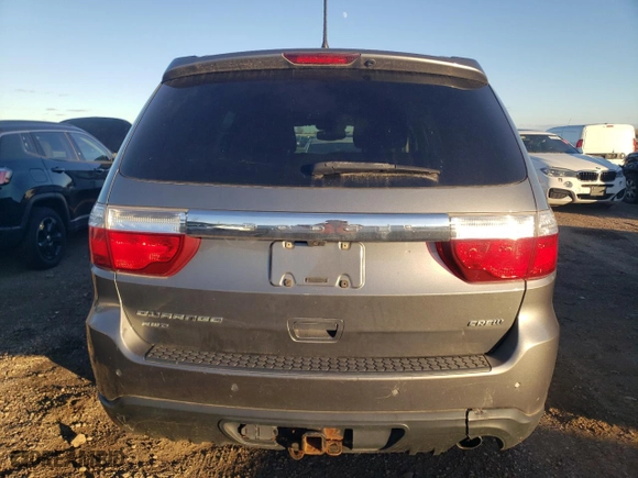 2012 Dodge Durango Crew with VIN 1C4RDJDG9CC153312, listed as a Copart auction lot 80224004 with 206,893 mi miles and Salvage Title. Bid and sale history available at carsss.com. Image 6.