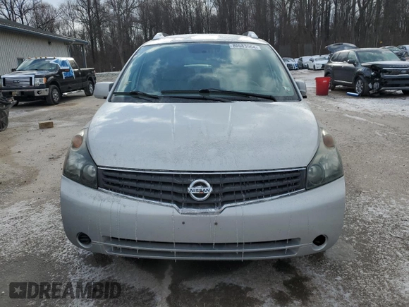 2007 Nissan Quest S with VIN 5N1BV28U27N128407, listed as a Copart auction lot 86583964 with 186,644 mi miles and Salvage Title. Bid and sale history available at carsss.com. Image 5.
