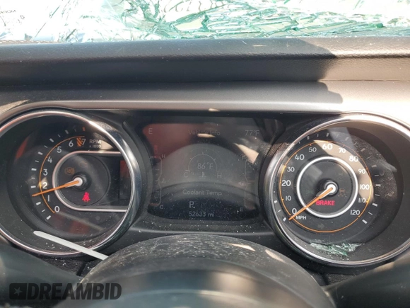 2023 Jeep Gladiator Sport S with VIN 1C6HJTAG9PL506729, listed as a Copart auction lot 58372235 with 52,633 mi miles and Non repairable. Bid and sale history available at DreamBid. Image 9.