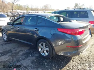 2015 Kia Optima LX with VIN KNAGM4A72F5639611, listed as a IAAI auction lot 41137424 with 158,637 mi miles. Bid and sale history available at carsss.com. Image 14.