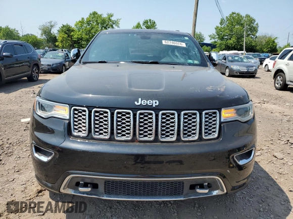 2017 Jeep Grand Cherokee Overland with VIN 1C4RJFCG9HC684850, listed as a Copart auction lot 62746974 with 0 mi miles and Salvage Title. Bid and sale history available at carsss.com. Image 5.