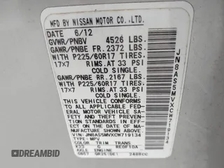 2012 Nissan Rogue S z VIN JN8AS5MVXCW719134, wystawiony jako IAAI lot #42324229 z przebiegiem 195 933 mil mil oraz . Historia ofert i sprzedaży dostępna na DreamBid. Obrazek 9.