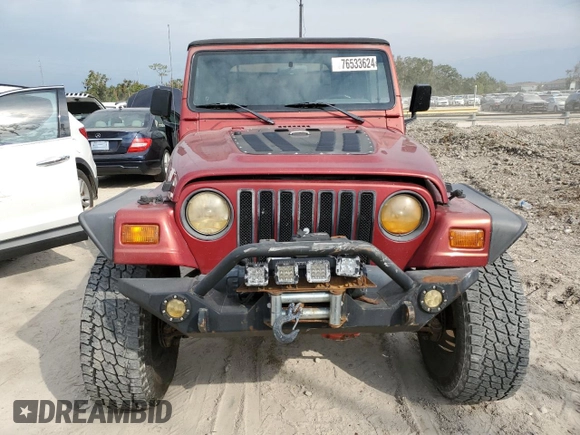 1998 Jeep Wrangler SE with VIN 1J4FY29P0WP792675, listed as a Copart auction lot 76533624 with Not Provided miles and Salvage Title. Bid and sale history available at carsss.com. Image 5.