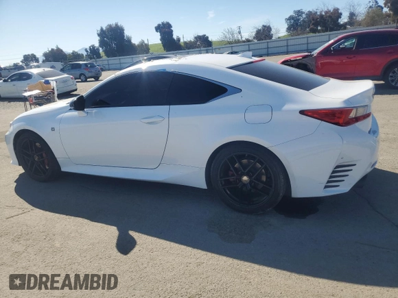 2015 Lexus RC 350 F Sport z VIN JTHHE5BC5F5005228, wystawiony jako Copart lot #50522455 z przebiegiem 97 109 mil mil oraz Szkoda całkowita • Salvage title. Historia ofert i sprzedaży dostępna na DreamBid. Obrazek 2.
