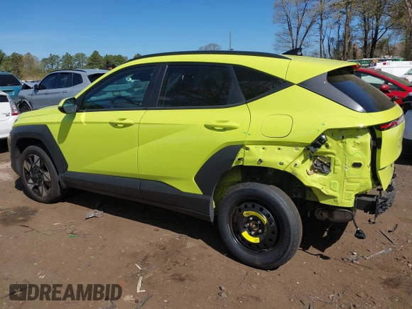 2024 Hyundai Kona SEL with VIN KM8HCCAB5RU042113, listed as a IAAI auction lot 42156805 with 25,671 mi miles and . Bid and sale history available at carsss.com. Image 3.
