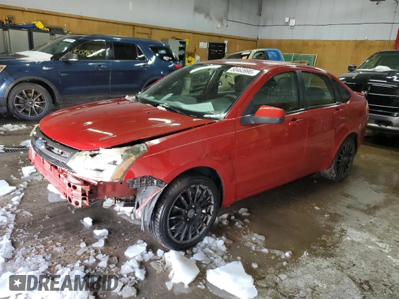 2010 Ford Focus SES with VIN 1FAHP3GN7AW114941, listed as a Copart auction lot 50463995 with 153,825 mi miles and Salvage Title. Bid and sale history available at carsss.com. Image 1.