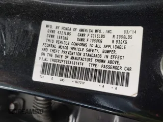 2014 Honda Accord Sport with VIN 1HGCR2F59EA181474, listed as a IAAI auction lot 41872579 with 124,252 mi miles and . Bid and sale history available at carsss.com. Image 9.