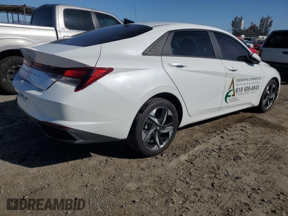 2023 Hyundai Elantra SEL with VIN 5NPLS4AG3PH097749, listed as a Copart auction lot 49649665 with 142,871 mi miles and Salvage Title. Bid and sale history available at DreamBid. Image 3.
