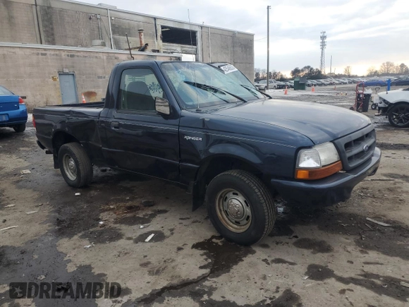 1999 Ford Ranger XL with VIN 1FTYR10C8XTA00586, listed as a Copart auction lot 42546635 with 176,902 mi miles and Salvage title. Bid and sale history available at DreamBid. Image 4.