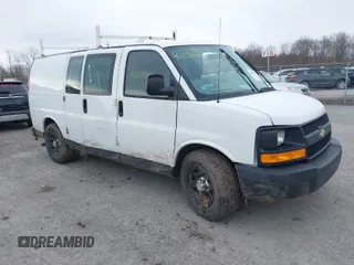 2011 Chevrolet Express Cargo with VIN 1GCSGAFX2B1143849, listed as a IAAI auction lot 41858628 with 104,097 mi miles and . Bid and sale history available at DreamBid. Image 1.