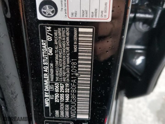 2015 Mercedes-Benz S-Class S 550 with VIN WDDUG8FB0FA110981, listed as a Copart auction lot 49476785 with 93,451 mi miles and Clean Title. Bid and sale history available at carsss.com. Image 12.
