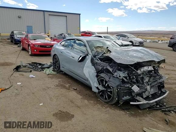 2022 BMW 4 Series M440i xDrive with VIN WBA13AW0XNFM27700, listed as a Copart auction lot 48406425 with Not provided miles and Salvage title. Bid and sale history available at DreamBid. Image 14.
