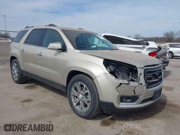 2015 GMC Acadia SLT with VIN 1GKKVRKD0FJ379667, listed as a IAAI auction lot 41828326 with 160,599 mi miles. Bid and sale history available at carsss.com. Image 1.