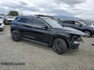 2020 Infiniti QX50 Luxe with VIN 3PCAJ5M38LF120752, listed as a Copart auction lot 52937595 with 40,001 mi miles and Salvage title. Bid and sale history available at DreamBid. Image 4.