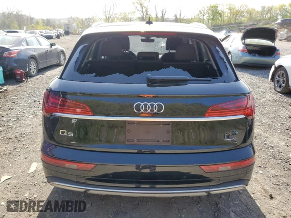 2023 Audi Q5 Premium with VIN WA1ABAFY9P2039132, listed as a Copart auction lot 54723375 with 83,135 mi miles and Salvage title. Bid and sale history available at DreamBid. Image 6.
