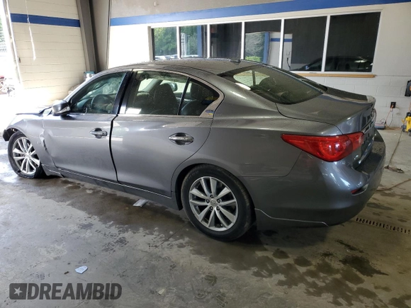 2015 Infiniti Q50 Premium with VIN JN1BV7ARXFM423026, listed as a Copart auction lot 58139225 with 130,544 mi miles and Salvage title. Bid and sale history available at DreamBid. Image 2.