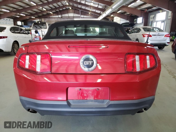 2010 Ford Mustang GT with VIN 1ZVBP8FH2A5100327, listed as a Copart auction lot 58474295 with 50,752 mi miles and Salvage title. Bid and sale history available at DreamBid. Image 6.
