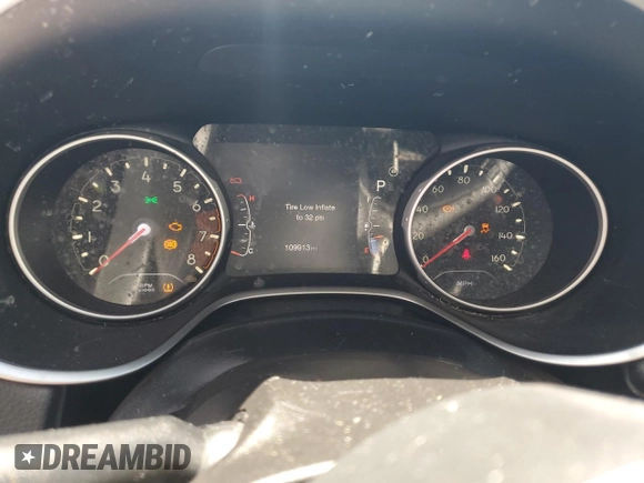 2017 Jeep Compass Latitude с VIN 3C4NJCBB6HT629411, выставлен на аукционе Copart как лот 56982885 с пробегом 109 913 миль миль и Списание • Salvage title. История ставок и продаж доступна на DreamBid. Изображение 9.