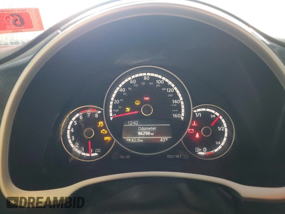 2014 Volkswagen Beetle Turbo R-Line with VIN 3VWVT7AT2EM629047, listed as a Copart auction lot 46820915 with 96,290 mi miles and Salvage Title. Bid and sale history available at DreamBid. Image 9.