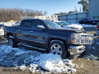 2015 Chevrolet Silverado 1500 LTZ with VIN 3GCUKSEC3FG180718, listed as a Copart auction lot 45627155 with 96,195 mi miles and Salvage Title. Bid and sale history available at carsss.com. Image 4.