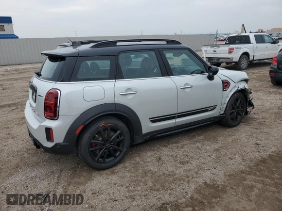 2022 MINI Countryman John Cooper Works with VIN WMZ33BS00N3N91322, listed as a Copart auction lot 59467765 with 43,726 mi miles and Salvage title. Bid and sale history available at DreamBid. Image 3.