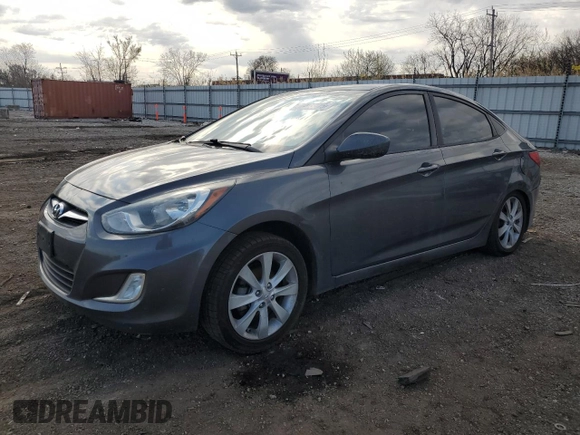 2012 Hyundai Accent GLS z VIN KMHCU4AE4CU185892, wystawiony jako Copart lot #52803675 z przebiegiem 168 792 mil mil oraz Szkoda całkowita • Salvage title. Historia ofert i sprzedaży dostępna na DreamBid. Obrazek 1.