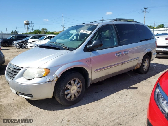 2007 Chrysler Town & Country LWB Touring with VIN 2A4GP54L27R243945, listed as a Copart auction lot 55979604 with 129,754 mi miles and Clean Title. Bid and sale history available at carsss.com. Image 1.