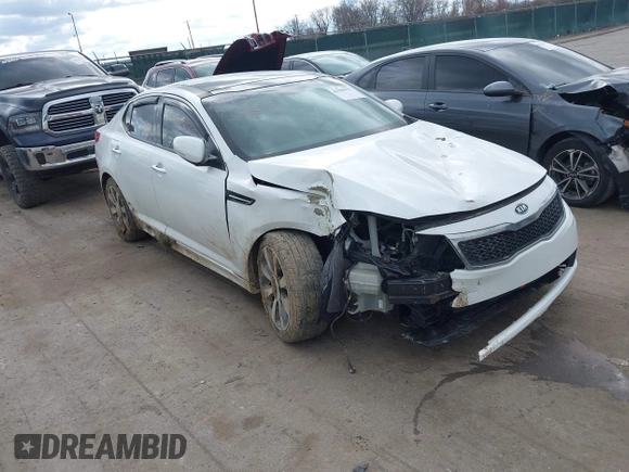 2012 Kia Optima SX with VIN 5XXGR4A6XCG079419, listed as a IAAI auction lot 41989957 with 159,794 mi miles and . Bid and sale history available at carsss.com. Image 1.