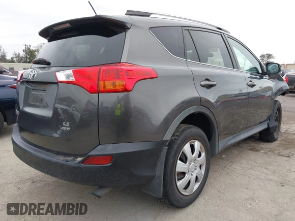 2015 Toyota RAV4 LE with VIN 2T3BFREVXFW277470, listed as a IAAI auction lot 42063725 with 119,122 mi miles. Bid and sale history available at carsss.com. Image 4.