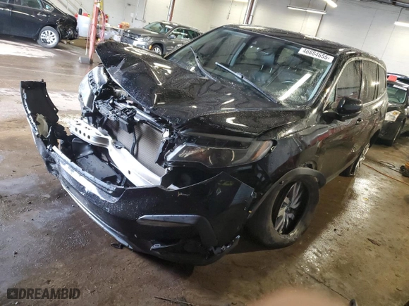 2019 Honda Pilot EX-L with VIN 5FNYF6H59KB042658, listed as a Copart auction lot 46884655 with 88,439 mi miles and Salvage Title. Bid and sale history available at carsss.com. Image 1.