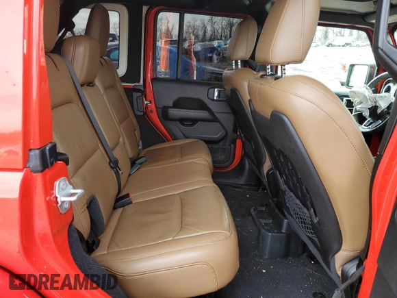 2021 Jeep Wrangler Unlimited Rubicon with VIN 1C4HJXFN6MW820324, listed as a Copart auction lot 85169434 with 48,391 mi miles and Salvage Title. Bid and sale history available at DreamBid. Image 10.