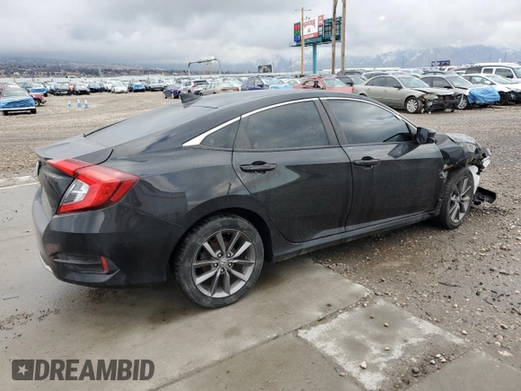 2021 Honda Civic Sedan EX with VIN 19XFC1F3XME001792, listed as a Copart auction lot 47499455 with 55,902 mi miles and Salvage Title. Bid and sale history available at carsss.com. Image 3.