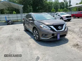 2016 Nissan Murano Platinum with VIN 5N1AZ2MG9GN116593, listed as a Copart auction lot 58756125 with 77,121 mi miles and Salvage title. Bid and sale history available at DreamBid. Image 14.