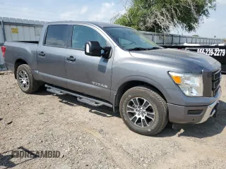 2022 Nissan Titan SV with VIN 1N6AA1ED1NN103079, listed as a Copart auction lot 53659185 with 51,955 mi miles and Salvage title. Bid and sale history available at DreamBid. Image 4.