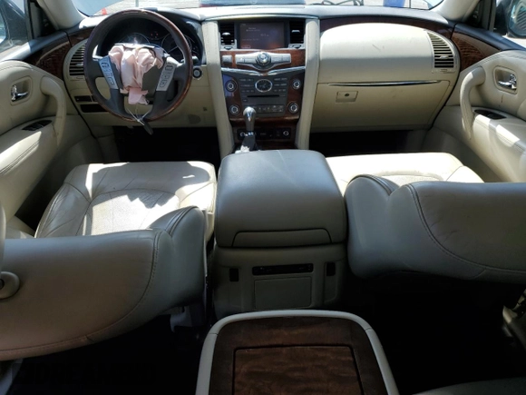2017 Infiniti QX80 with VIN JN8AZ2NF1H9645805, listed as a Copart auction lot 49729635 with 98,451 mi miles and Salvage Title. Bid and sale history available at carsss.com. Image 8.