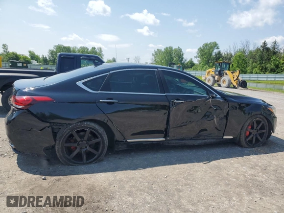 2017 Genesis G80 Ultimate z VIN KMHGN4JF8HU214213, wystawiony jako Copart lot #60082845 z przebiegiem 110 047 mil mil oraz Szkoda całkowita • Salvage title. Historia ofert i sprzedaży dostępna na DreamBid. Obrazek 3.