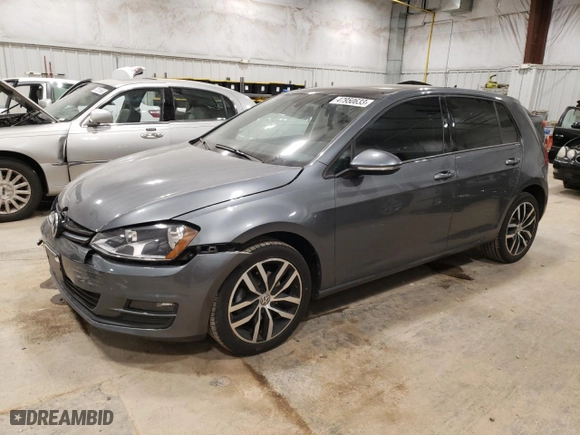 2016 Volkswagen Golf TSI SE with VIN 3VW217AU2GM043677, listed as a Copart auction lot 47950633 with 65,629 mi miles. Bid and sale history available at carsss.com. Image 1.