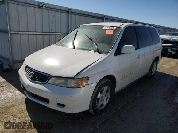 2001 Honda Odyssey EX z VIN 2HKRL18671H554699, wystawiony jako Copart lot #46690335 z przebiegiem Nie podano mil oraz Szkoda całkowita • Salvage title. Historia ofert i sprzedaży dostępna na DreamBid. Obrazek 1.