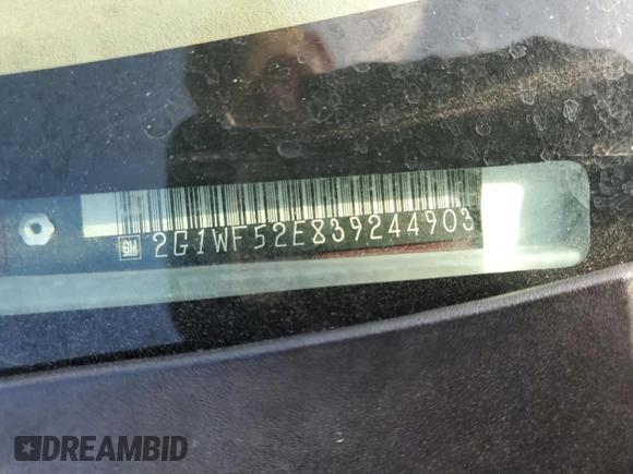 2003 Chevrolet Impala with VIN 2G1WF52E839244903, listed as a Copart auction lot 60290895 with Not provided miles and Salvage title. Bid and sale history available at DreamBid. Image 12.