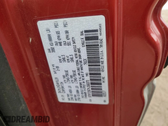 1999 Dodge 2500 z VIN 1B7KF2367XJ566373, wystawiony jako Copart lot #47942975 z przebiegiem 134 136 mil mil oraz Szkoda całkowita • Salvage title. Historia ofert i sprzedaży dostępna na DreamBid. Obrazek 12.