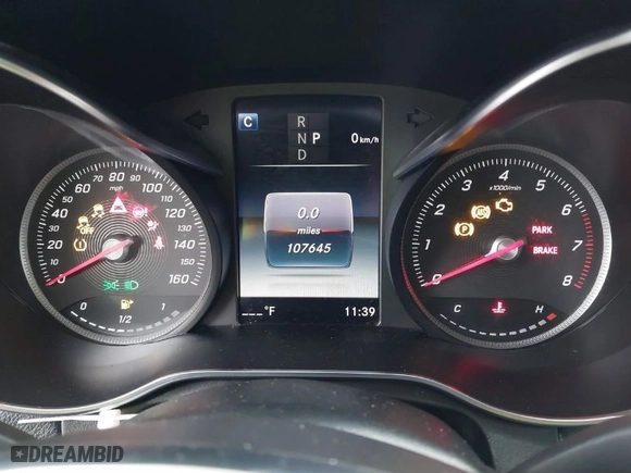 2019 Mercedes-Benz GLC with VIN WDC0J4KB7KF553841, listed as a IAAI auction lot 41633471 with 107,645 mi miles. Bid and sale history available at carsss.com. Image 7.