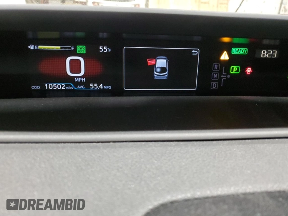 2022 Toyota Prius LE with VIN JTDKAMFP9N3210281, listed as a Copart auction lot 43341595 with 10,502 mi miles and Salvage title. Bid and sale history available at DreamBid. Image 9.