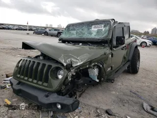 2021 Jeep Wrangler Unlimited Willys with VIN 1C4HJXDM5MW546429, listed as a Copart auction lot 48635325 with 16,353 mi miles and Salvage Title. Bid and sale history available at DreamBid. Image 1.
